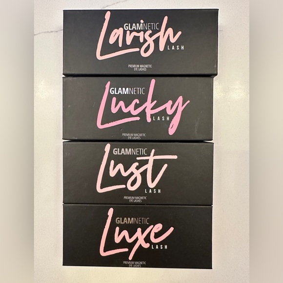 Set of 4 Glamnetic eyelashes (Lavish, Lucky, Lust, Luxe) - NEW - Picture 1 of 5